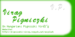 virag pigniczki business card